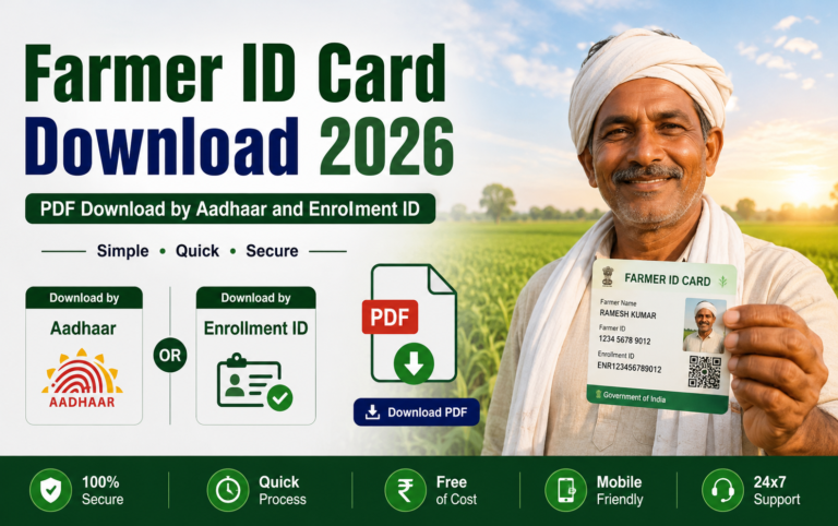 Farmer ID Card Download 2026: PDF Download by Aadhaar and Enrollment ID