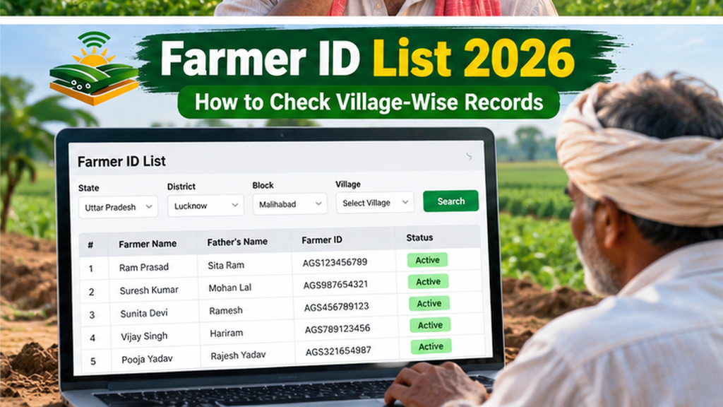 Farmer ID List 2026 How to Check Village-Wise Records